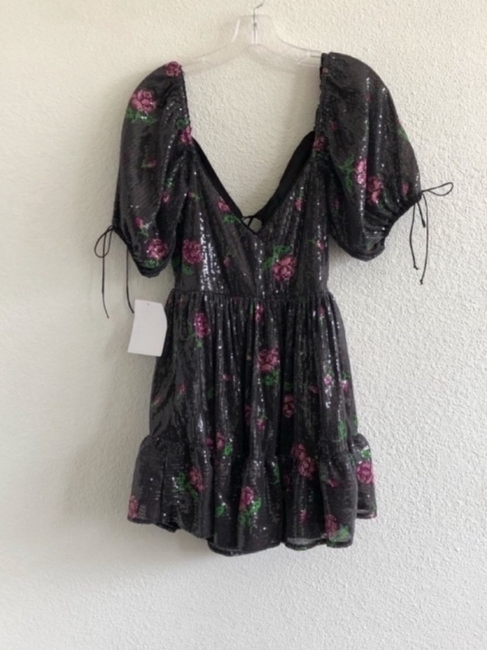 NWT For Love & Lemons Every Rose Sequin Mini Dress - Picture 4 of 9